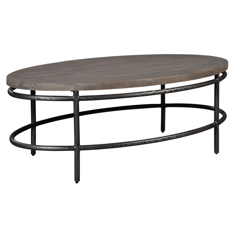 Jaedan Solid Wood Coffee Table, Gray/White Glaze