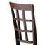 Chaise d'appoint en microfibre brun foncé et finition espresso, ensemble de 2