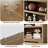 69"5-Tier Farmhouse Bookcase with Adjustable Shelves, Open Display Storage Bookshelf for Home Office, Living Room, Study or Balcony-522821375-522821315
