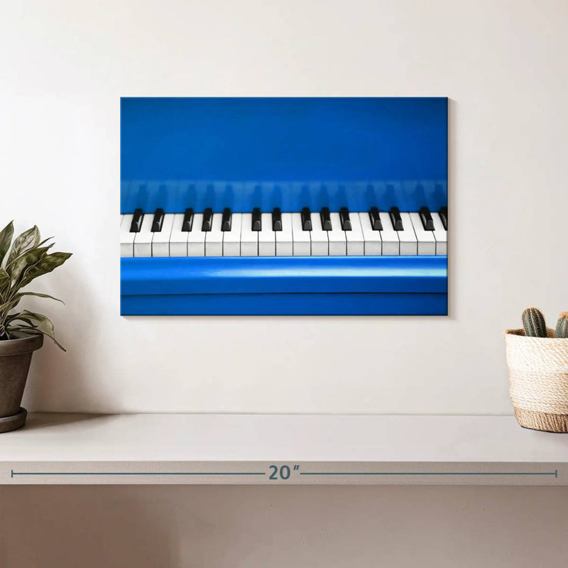 Abarca Blue Piano, 8" H x 12" W