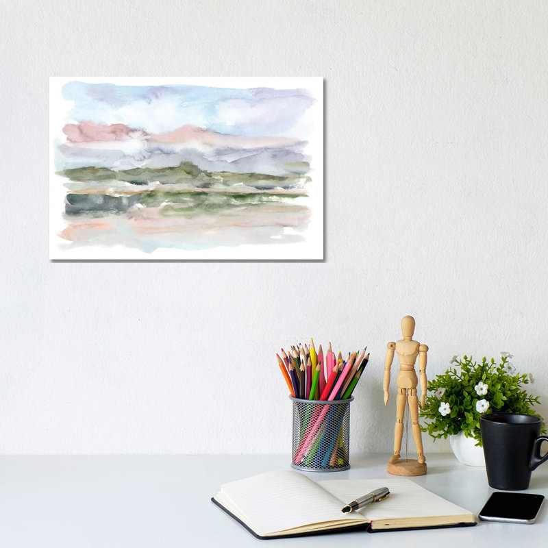 Mountain Watercolor V by Ethan Harper - Wrapped Canvas Print, 20.32 cm H x 30.48 cm W