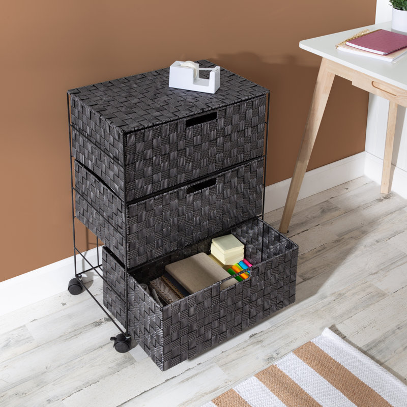 Camptown 3 Drawer Storage Drawer, Gray