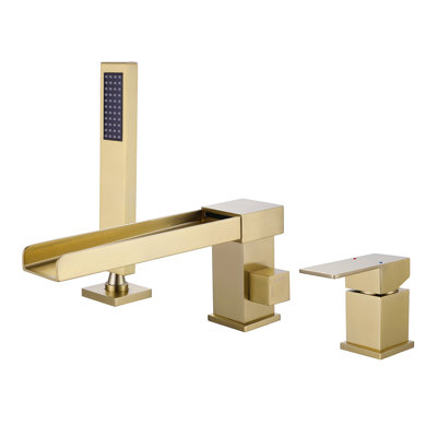 Deck Waterfall Faucet with Diverter
