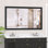 Miroir de salle de bain 60 po x 36 po rectangulaire moderne surdimensionné avec cadre noir