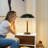 Bouler BLACK UMBRELLA SHAPED TABLE LAMP