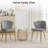 Velvet Upholstered Vanity Accent Chair with Gold Metal Legs-1921198077