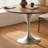 Retro-Inspired Round Solid Wood Dining Table