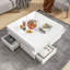 Table basse haute brillance avec 4 tiroirs-1627876426