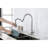 Pull Down Single Handle Stainless Steel Kitchen Sink Faucet, Brushed Nickel Design, 360 Rotatable High Nozzle, Three Water Output Modes For Different Uses, Lever Control, Dirt Surface Treatment-124866738