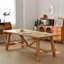 70.87" Burlywood Rectangular Solid Wood Dining Table-107856887