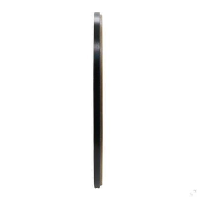 Miroir décoratif 31,3 "deux tons noir mat et bois naturel