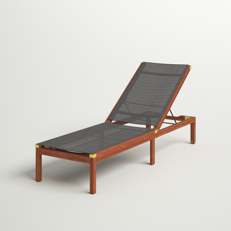 Chaise longue inclinable Brighton, Brun, 76
