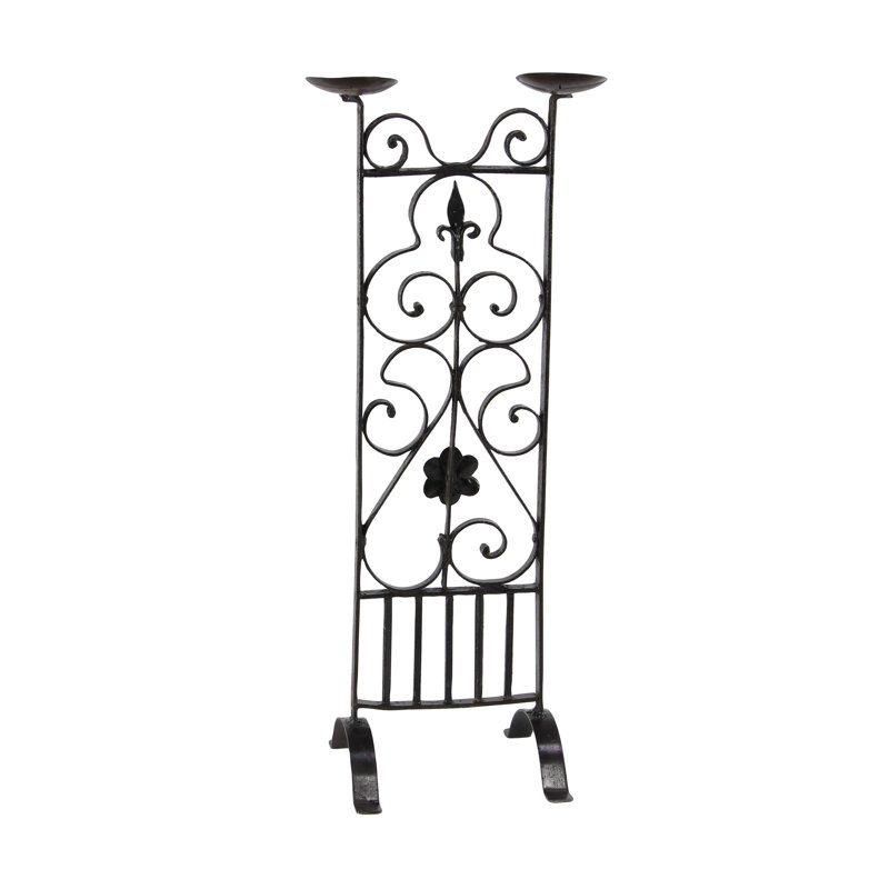 32'' H Metal Floor Candlestick