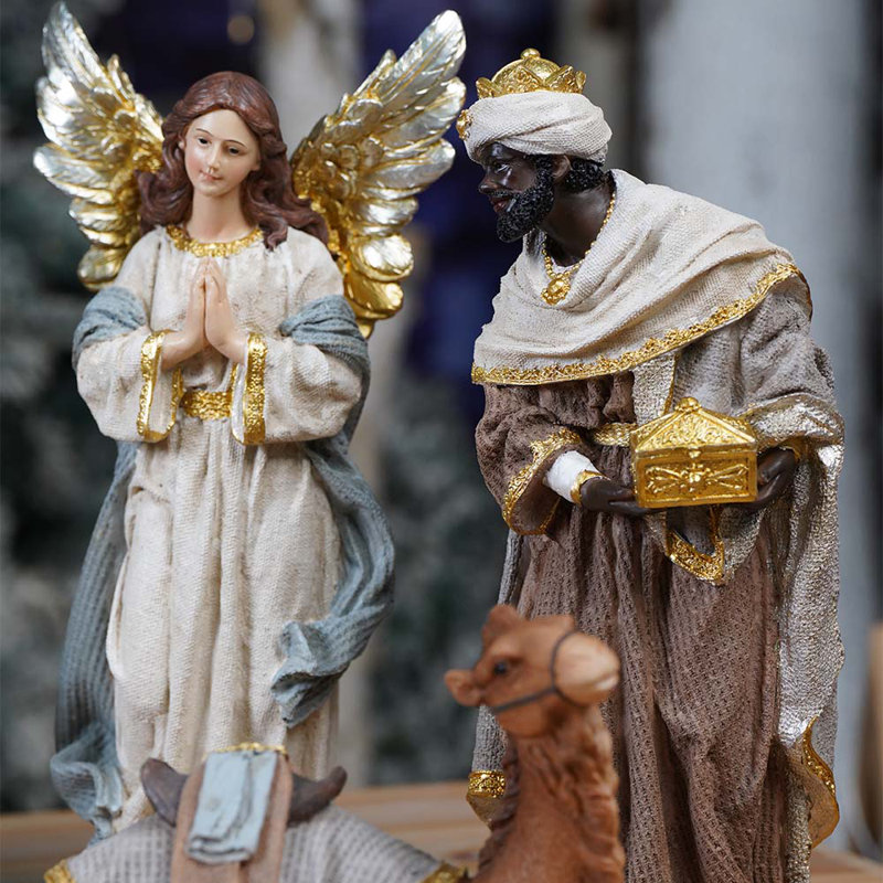 Christmas Religious & Spiritual Nativity Set, Grey