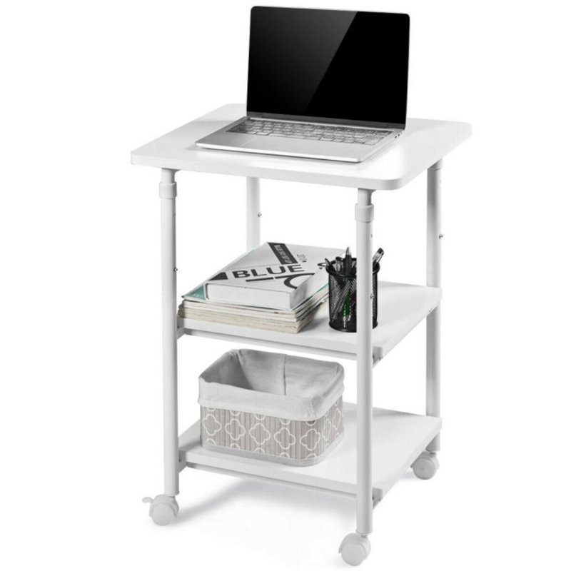 30'' H x 19'' W Utility Cart with Wheels, White