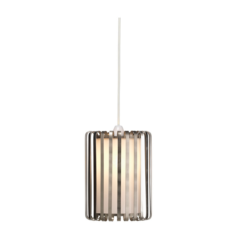 Lech 24.5cm H Metal Rectangle Pendant Shade ( Screw On ), Satin Nickel