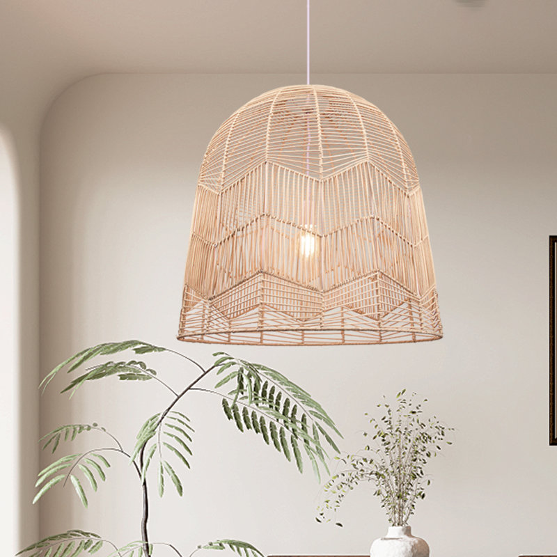 Luminaire suspendu en forme de dôme à 1 lumière Gerben, H 98,43 po x l 19,69 po x P 19,69 po