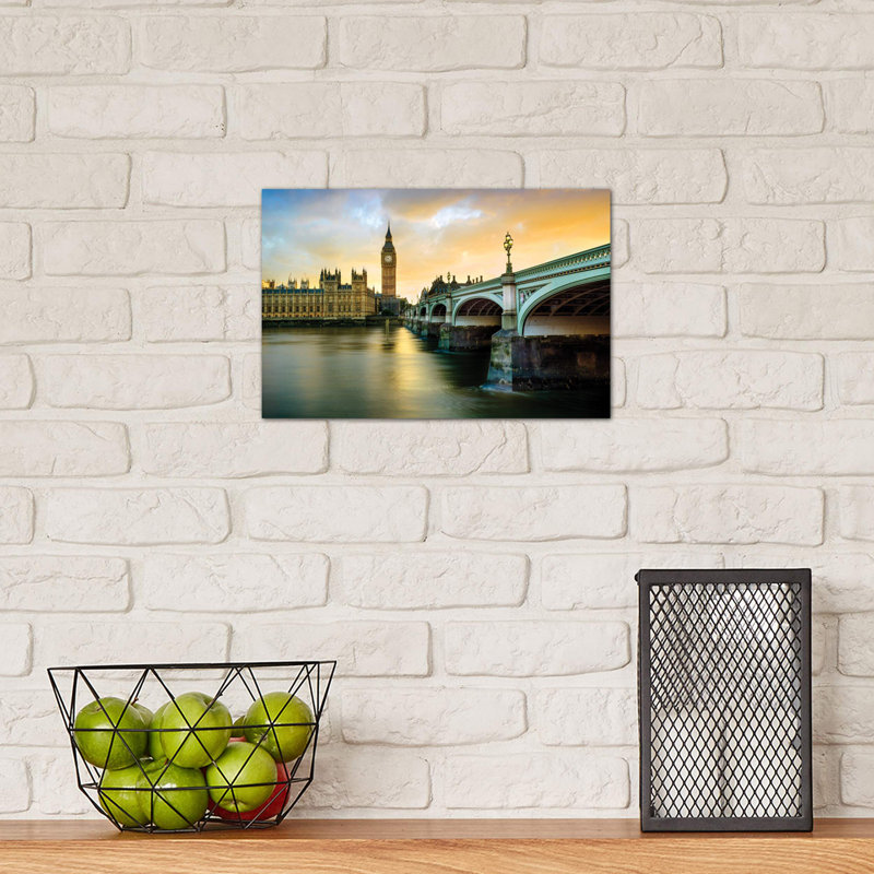Big Ben and Palace of Westminster IV 1 Piece Wrapped Canvas Wall Art, 20.32 cm H x 30.48 cm W