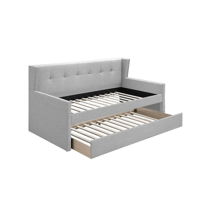 Rith Upholstered Daybed, Light Gray