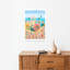 Barcelona Colorful Vibrant Abstract Lizard Palm Architecture Beach Wall Art Print 1 Piece Wrapped Canvas Wall Art-214787554