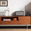 Japanese style retro solid wood TV cabinet-106234344