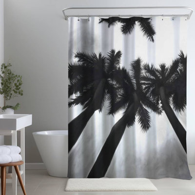Shower Curtain CO130 – Polyester Shower Curtain, Dye Sublimation Print, 71" W × 74" L