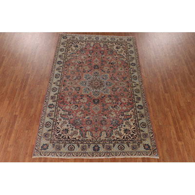 Tapis traditionnel rétro rose 7 x 10