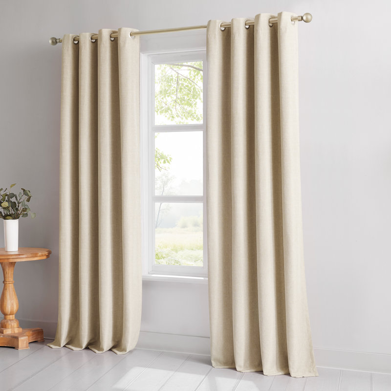 Paire de rideaux 100% occultant Meena, Beige