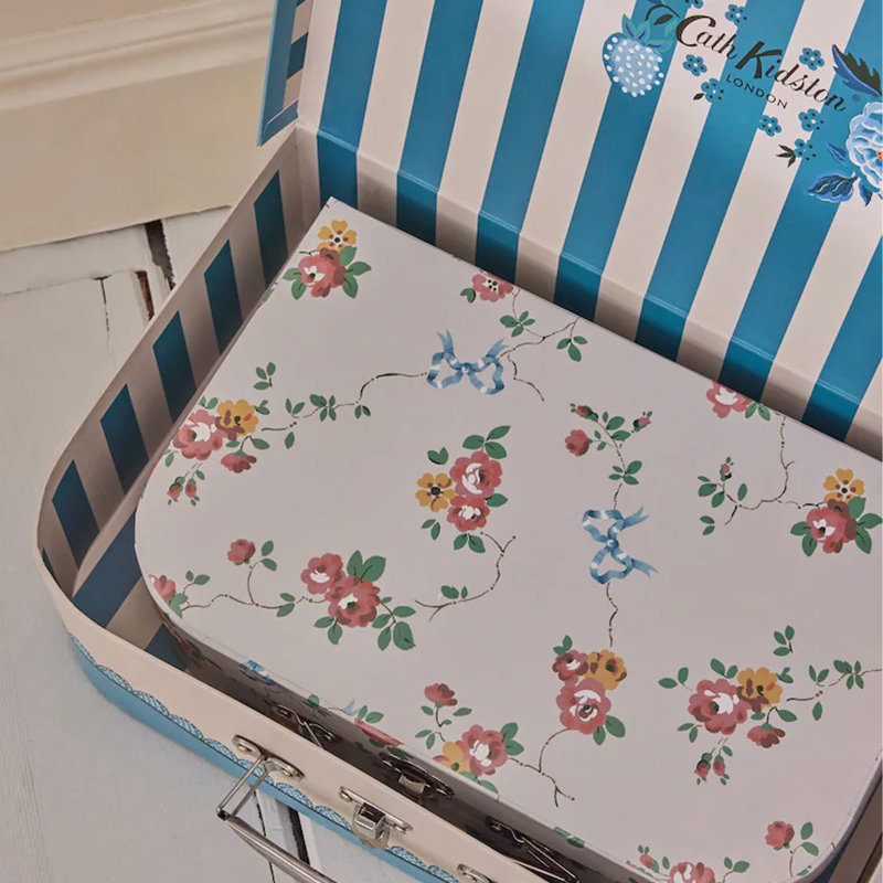 Cath Kidston Set of 2 Blue Floral Storage Boxes