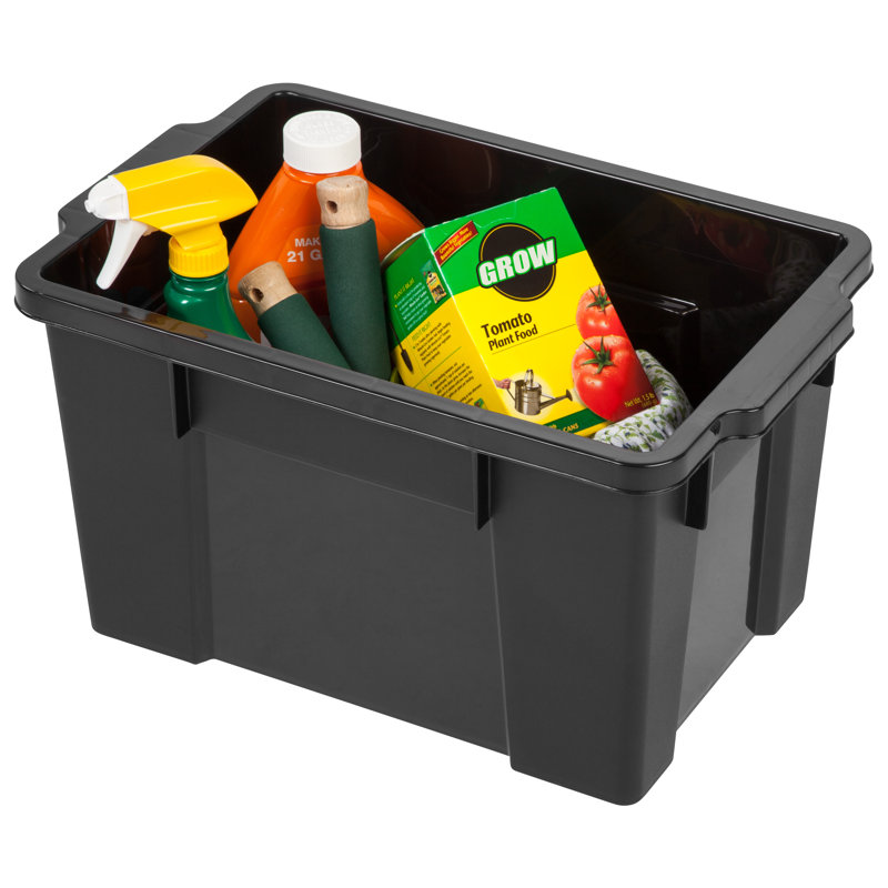 Bacs et bacs en plastique robustes, H 11,62 po x l 10,25 po x P 18,25 po
