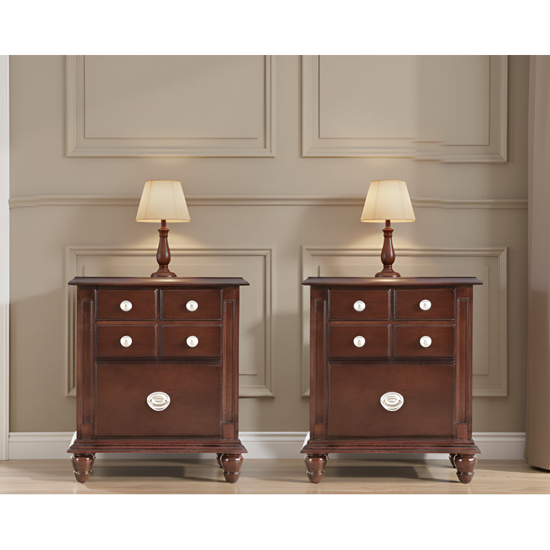 Ensemble de 2 tables de chevet Gridine Cappuccino