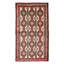 Tapis brun foncé en laine noué à la main de conception unique 3 pi 2 po x 5 pi 5 po New Age