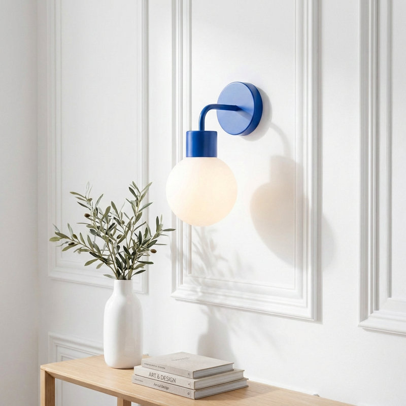 Applique murale sans outils, applique murale rechargeable, éclairage chaud Poplight bleu, Bleu Poplight