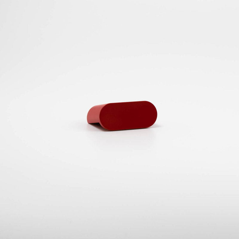 1.75" Oval Knob, Rose (Red)
