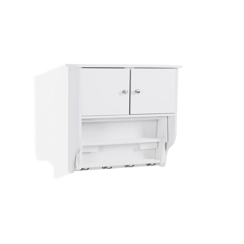 Accordion Wall Mounted Drying Rack with Cabinet