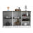 Ginger Kitchen Island, Three Open Shelves, Two Cabinets Doors With Interior Storage Option, Floorstanding Island, Kitchen Organizer And Decor-524596558