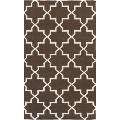 Tapis brun en laine touffeté à la main Bangor
