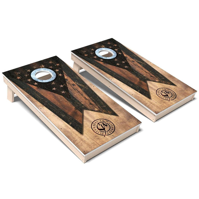 Ensemble de cornhole rustique en composite Ohio, Ajouter des lumières DEL