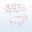 Fauteuil en velours de 68,3 po de large Aanik-894690207