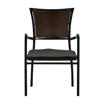 Aire Stacking Patio Dining Armchair With Cushions