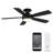 Odyssey 5- Blade Smart Flush Mount Ceiling Fan with Remote Control and LED Light Kit Included-55354985-57409108