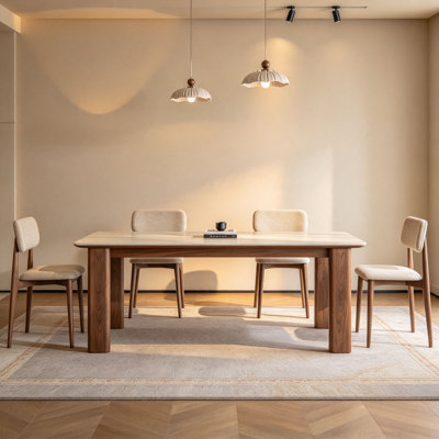 Table en frêne et noyer