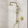 Wall Mount Pressure-Balanced Shower System,10"Rainfall Shower Head with Slider Bar Handheld Spray