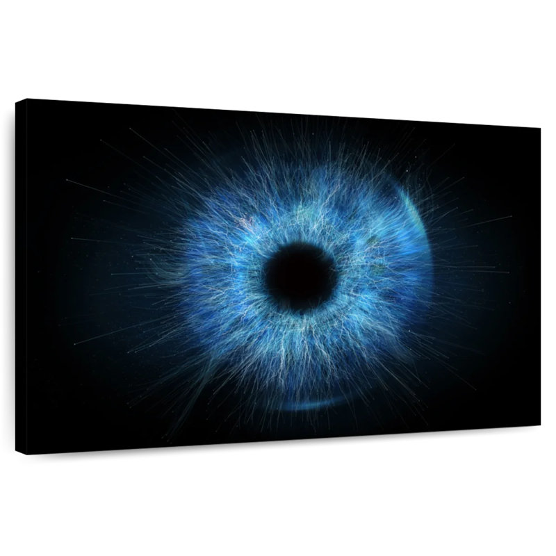 Avery Abstract Blue Eye, 34" H x 51" W