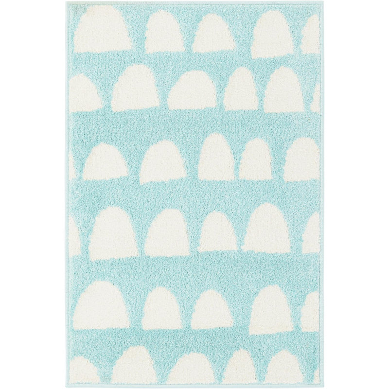  Tapis pour enfant Hillow Whimsy, Bleu, Rectangle 2 pi 2 po x 3 pi 1 po
