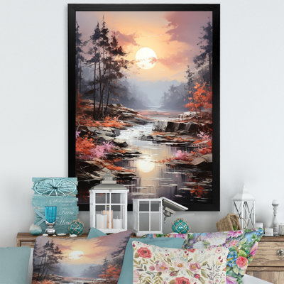 «Lucilia Romantic River Landscape Représentes II», reproduction sur toile