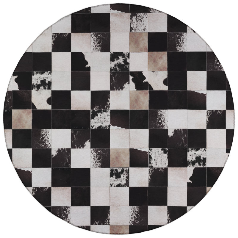 Tapis en chenille tissé à la machine Armita, Rond 8 pi
