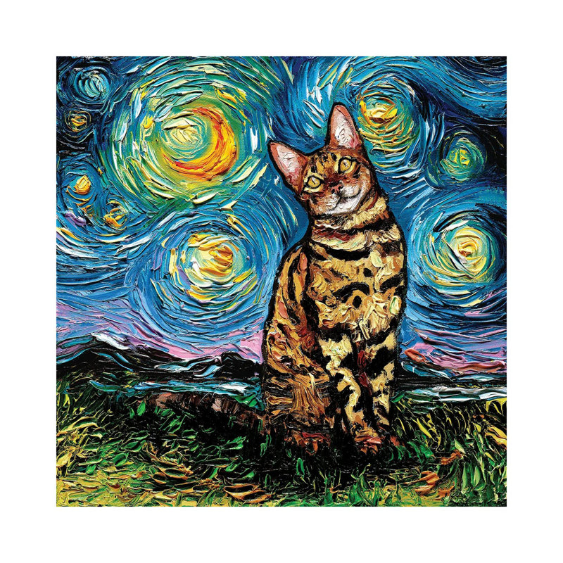 Bengal Night by Aja Trier - Wrapped Canvas Print, 30.48 cm H x 30.48 cm W
