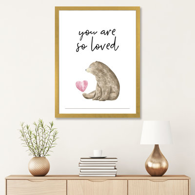 «You Are So Loved Bear», reproduction d'art graphique