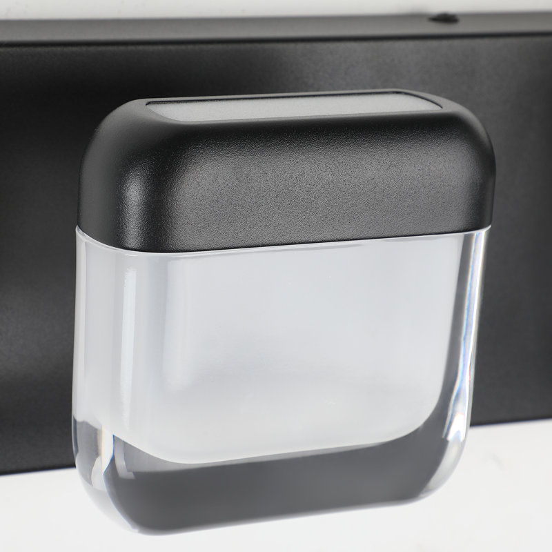 Rardin LED Vanity Light with Clear Acrylic Shade, High Transmittance and Dimmable 5500K, Black, 4